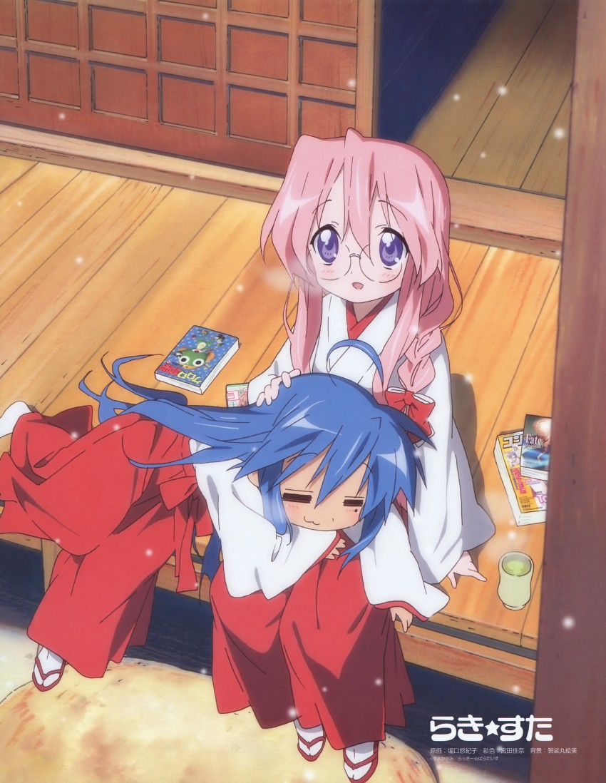 izumi konata and takara miyuki (lucky star) drawn by horiguchi_yukiko