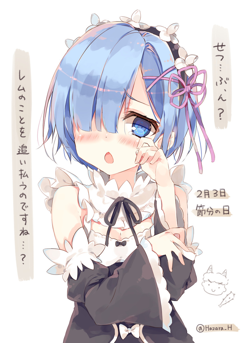 rem (re:zero kara hajimeru isekai seikatsu) drawn by hisaka_hazara