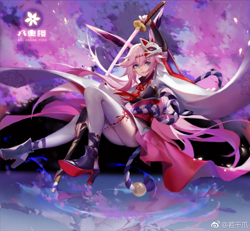 yae sakura (honkai and 1 more) drawn by ruoganzhao
