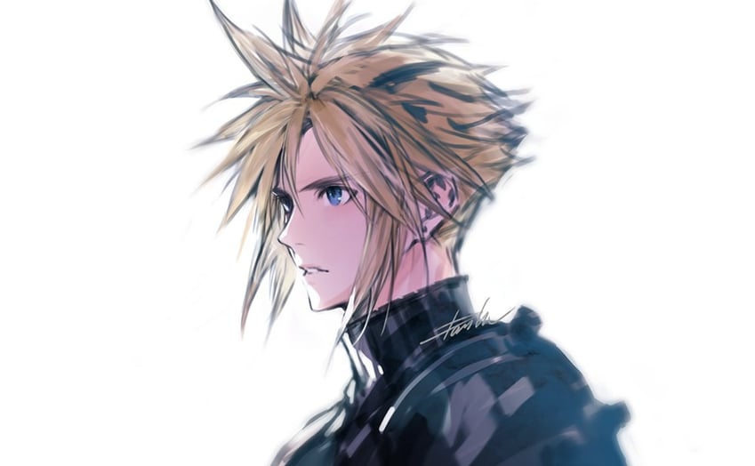 cloud strife (final fantasy and 2 more) drawn by danhu