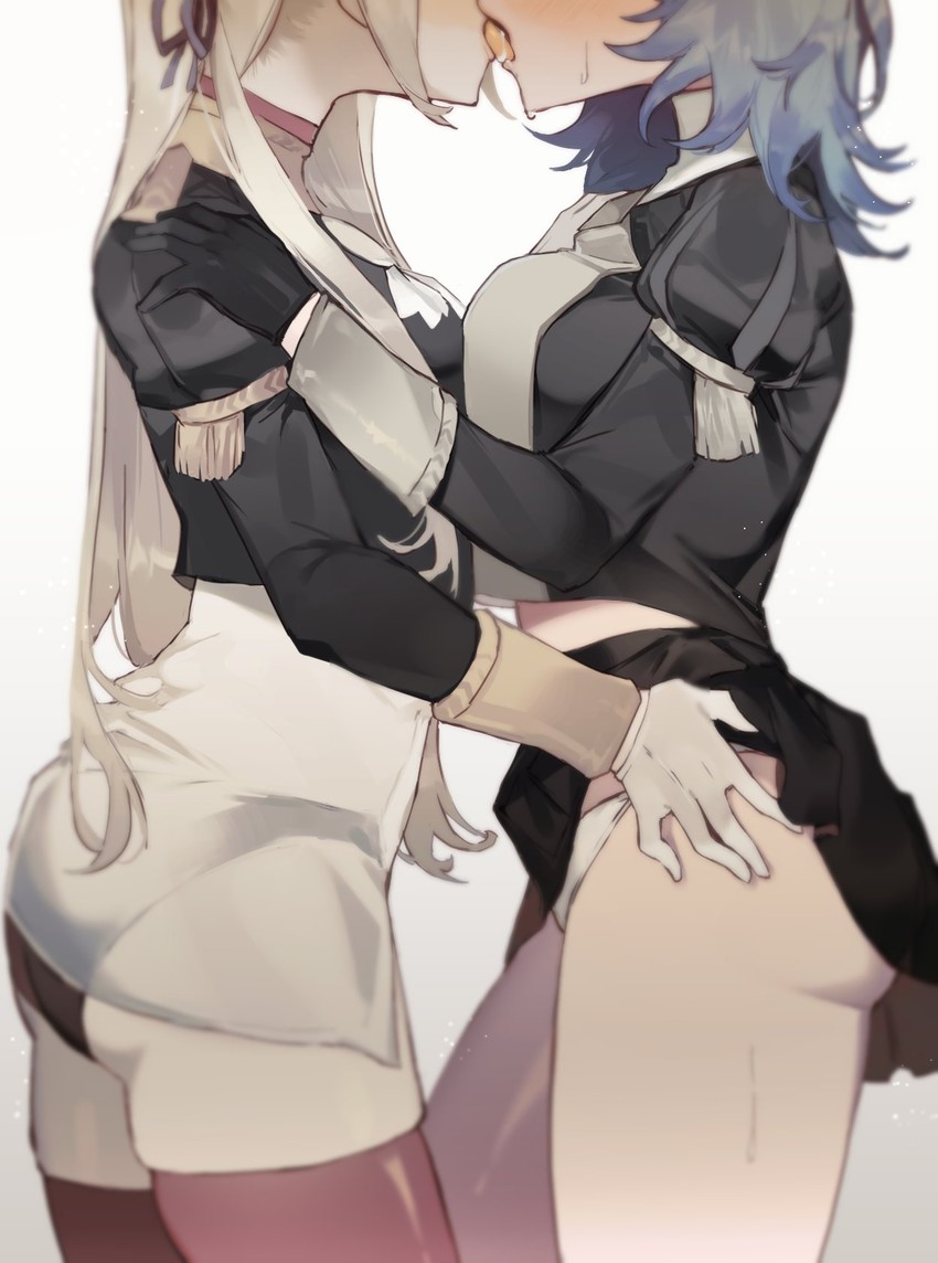 female byleth and edelgard von hresvelg (fire emblem and 1 more) drawn by meunhongcha