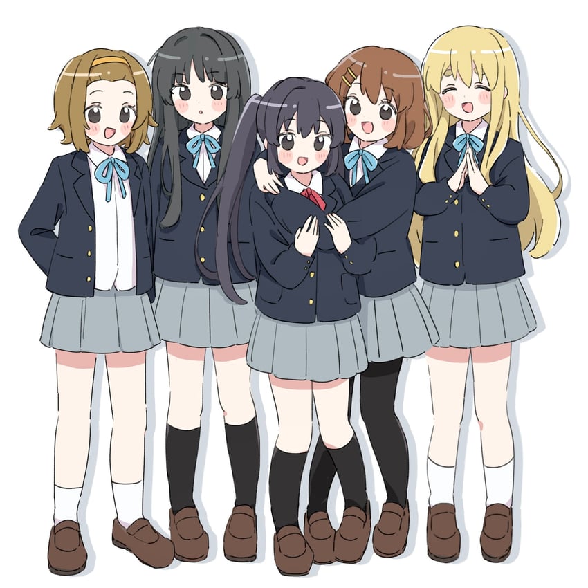 akiyama mio, nakano azusa, hirasawa yui, tainaka ritsu, and kotobuki tsumugi (k-on!) drawn by cha_(ntrikti)