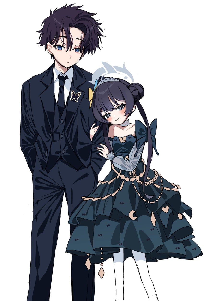 sensei and kisaki (blue archive) drawn by je_o_mo