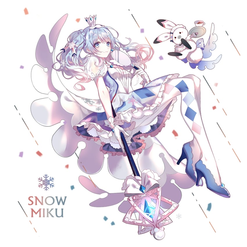 hatsune miku, yuki miku, and rabbit yukine (vocaloid) drawn by akira_(ying)