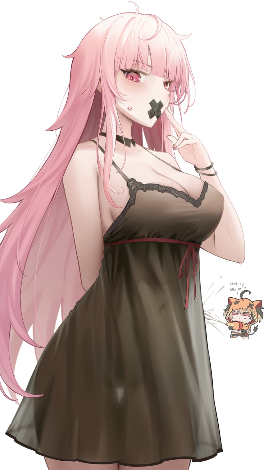 mori calliope and gigi murin (hololive and 1 more) drawn by somebody_(leiking00)