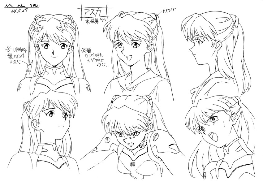 souryuu asuka langley (neon genesis evangelion) drawn by sadamoto_yoshiyuki