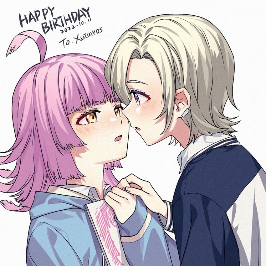 tennoji rina and mia taylor (love live! and 1 more) drawn by xunyu_(manyu)
