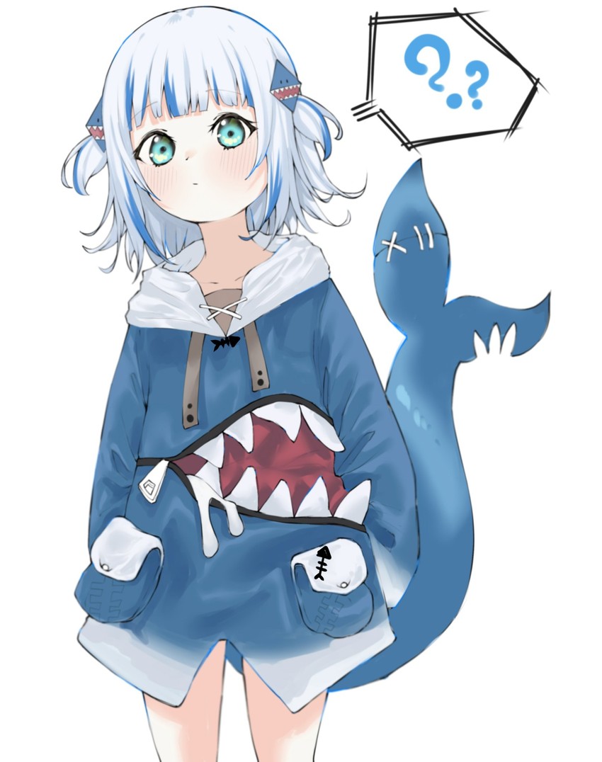 gawr gura (hololive and 1 more) drawn by epeulu_(ate5424)