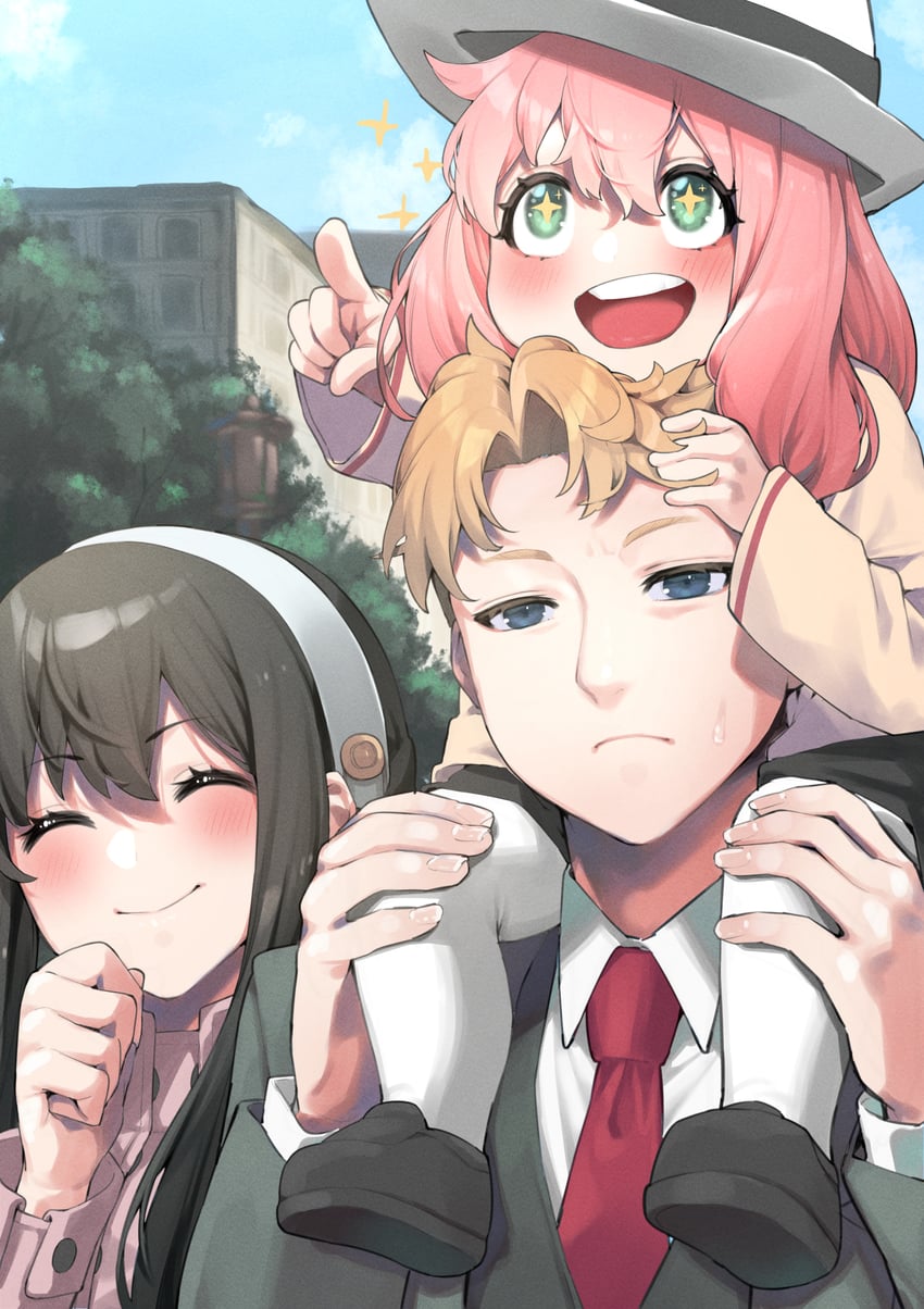 yor briar, anya, and twilight (spy x family) drawn by mikan_(chipstar182)