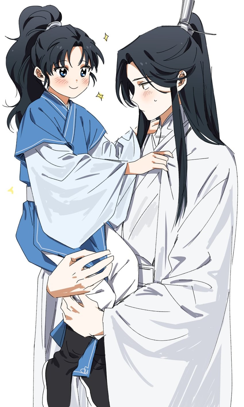 chu wanning and xue meng (erha he ta de bai mao shizun) drawn by bujang