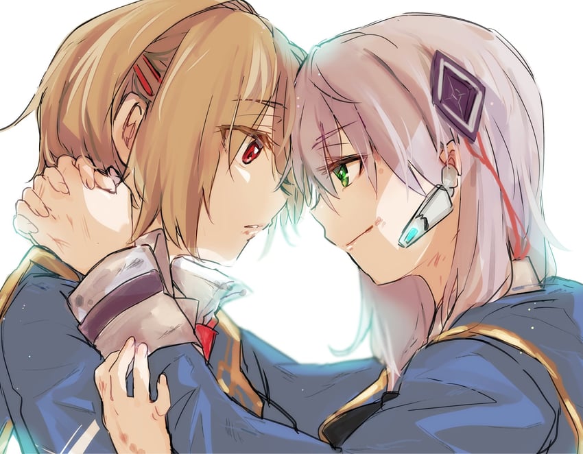 kayamori ruka and izumi yuki (heaven burns red) drawn by dometan0_0