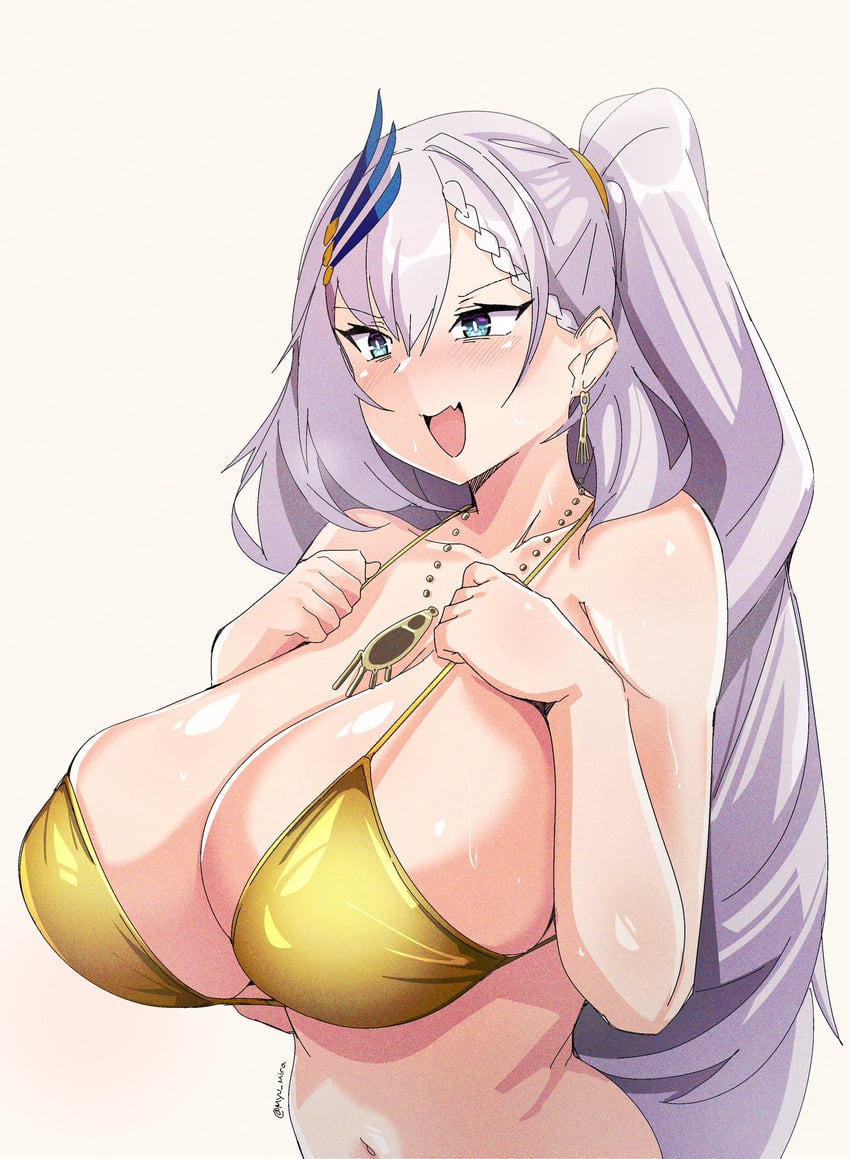pavolia reine (hololive and 1 more) drawn by myumi