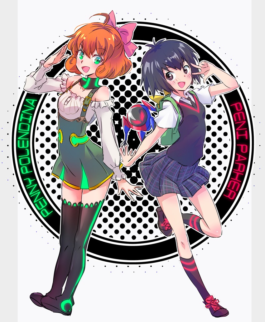 peni parker, penny polendina, and sp//dr (marvel and 4 more) drawn by iesupa