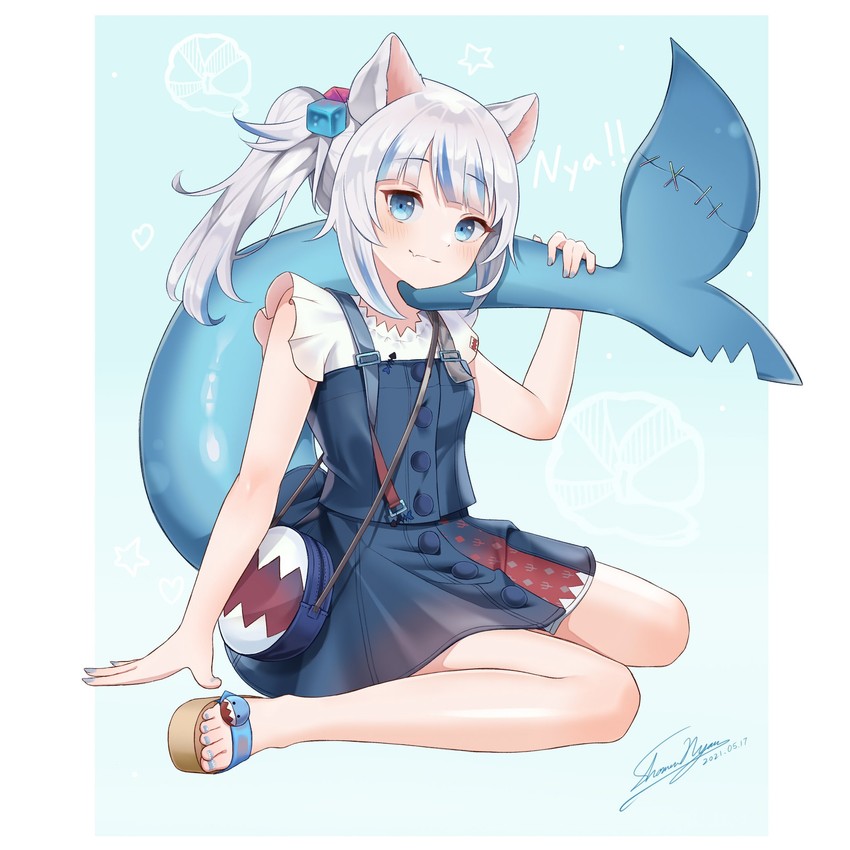 gawr gura (hololive and 1 more) drawn by shasminnyan