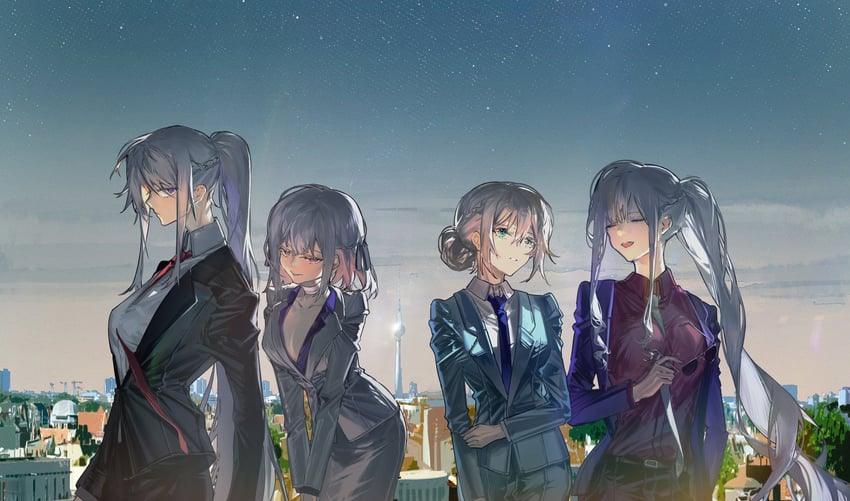 ak-12, rpk-16, an-94, and ak-15 (girls' frontline) drawn by blueblossom