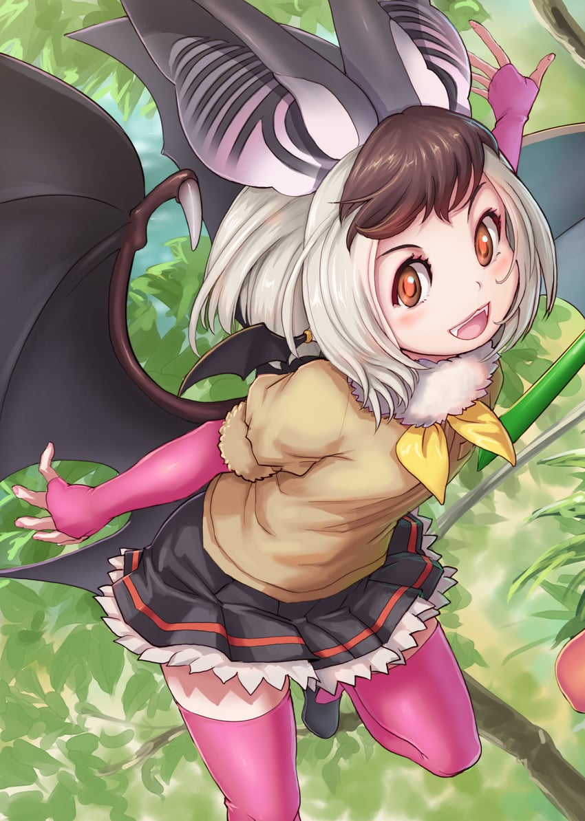 brown long-eared bat (kemono friends) drawn by kosai_takayuki