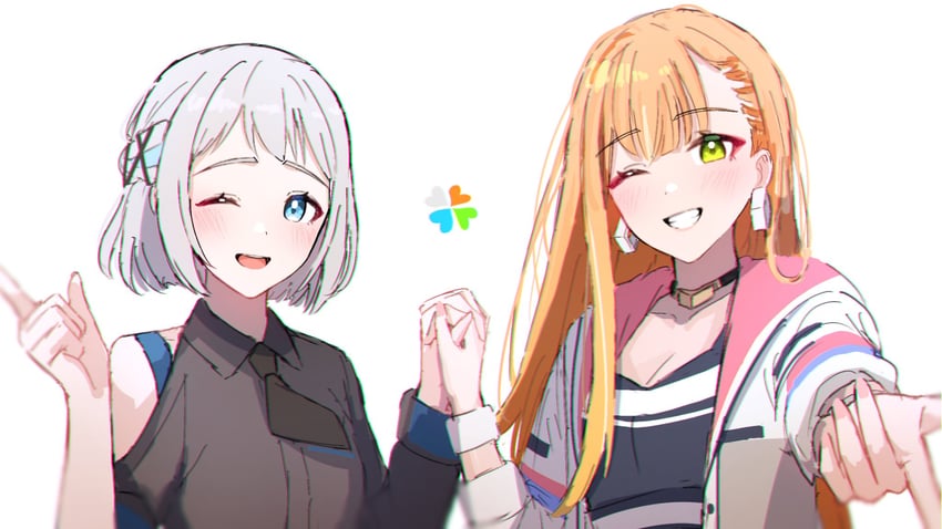 katsuragi lilja and shiun sumika (idolmaster and 1 more) drawn by tedioioio