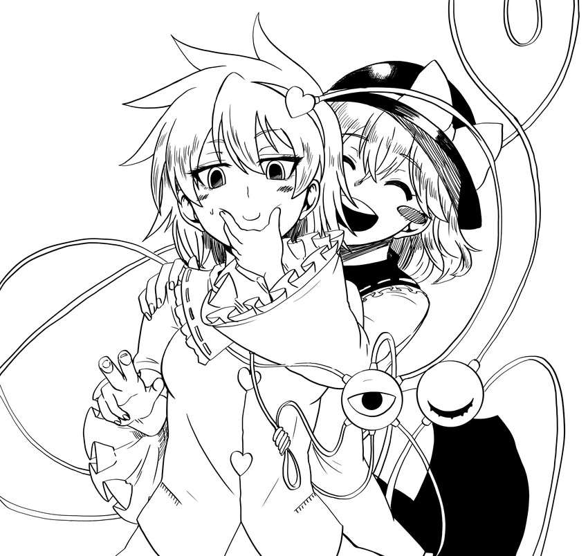 komeiji koishi and komeiji satori (touhou) drawn by himajin_noizu