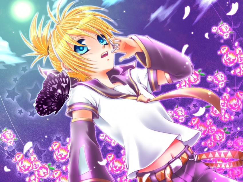 kagamine len (vocaloid and 1 more) drawn by kiriya-sa