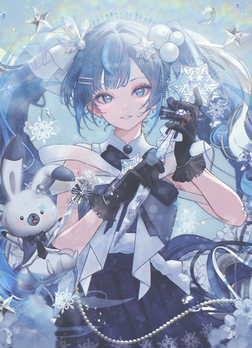 hatsune miku, yuki miku, and rabbit yukine (vocaloid) drawn by deog3