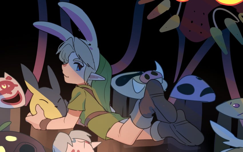 link and young link (the legend of zelda and 1 more) drawn by suikaels