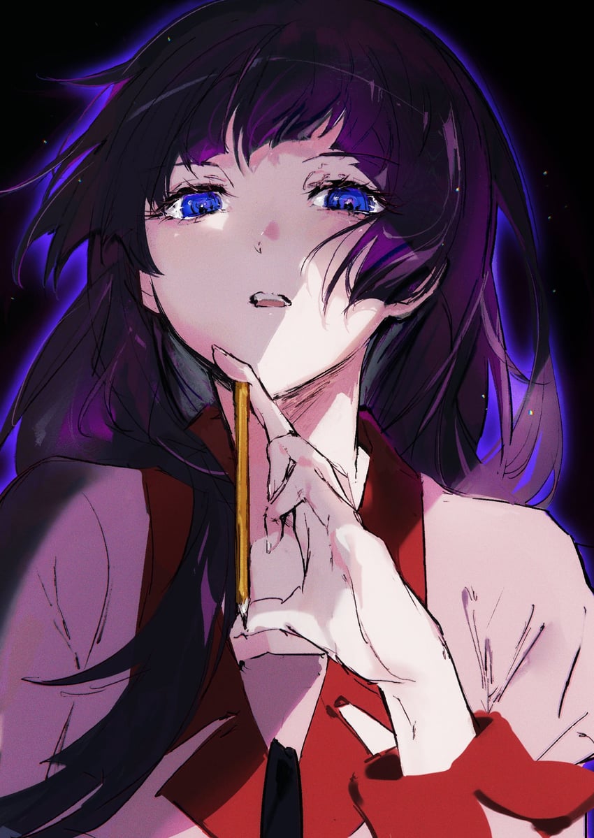 senjougahara hitagi (monogatari and 1 more) drawn by moku_(muooku)