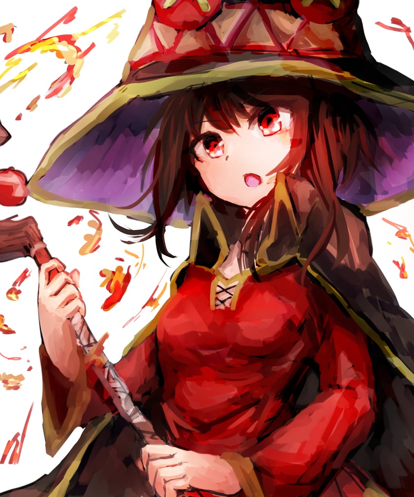 megumin (kono subarashii sekai ni shukufuku wo!) drawn by hatano_kiyoshi