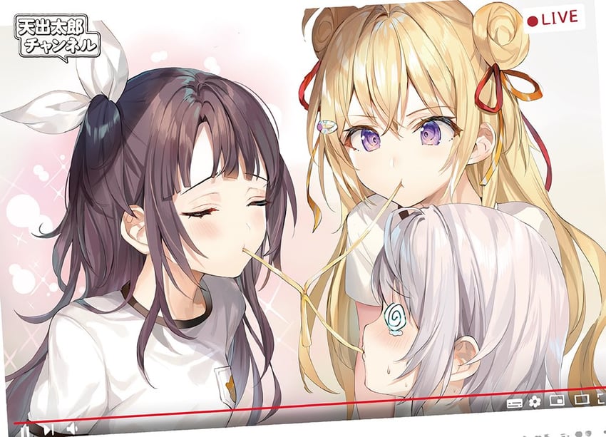 tsutsukakushi seika, uzurano toe, and yayaya yaya (youtube and 1 more) drawn by momoko_(momopoco)