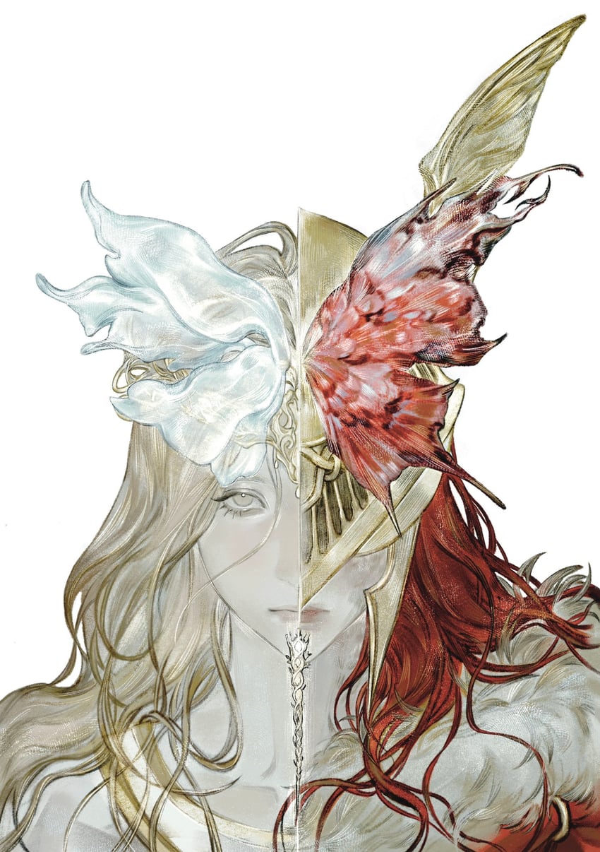 malenia blade of miquella and miquella (elden ring) drawn by llalilalita