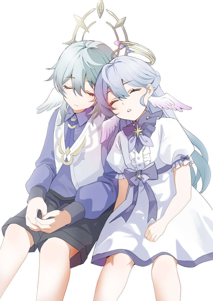 robin and sunday (honkai and 1 more) drawn by kedama_(kedamaneko)