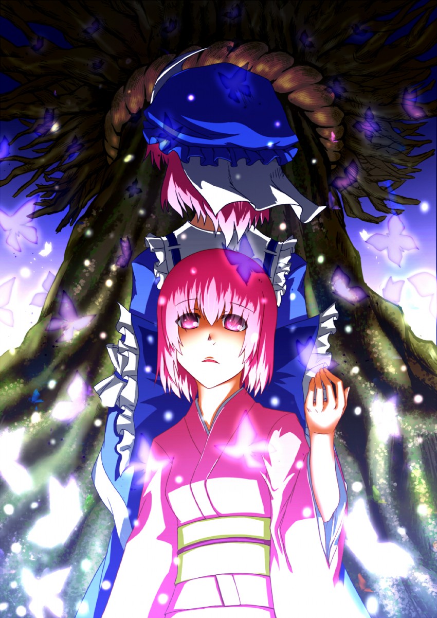 saigyouji yuyuko (touhou) drawn by sikou