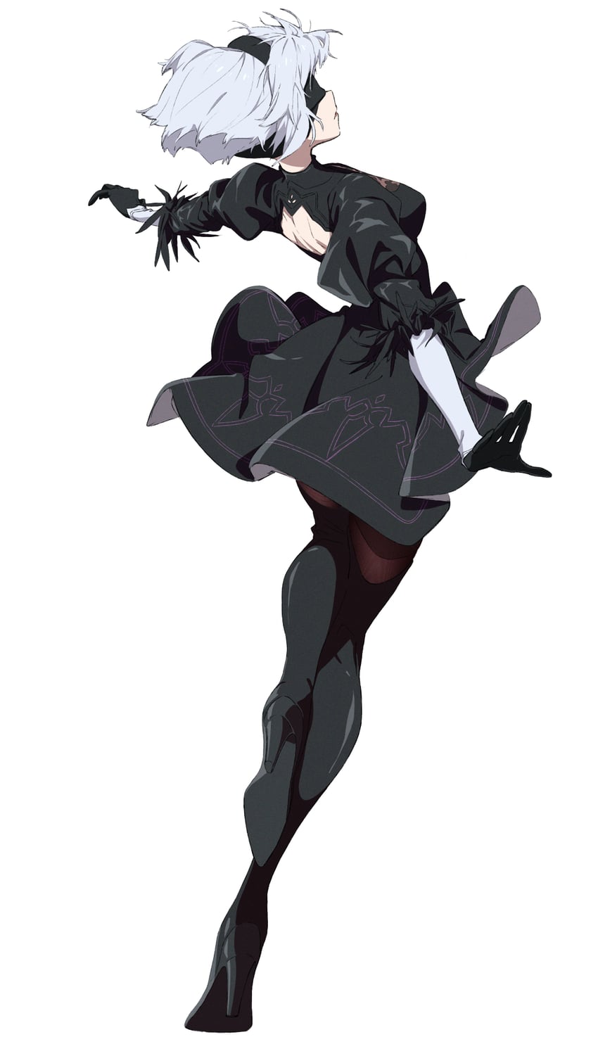 2b (nier and 1 more) drawn by yakumo_crack