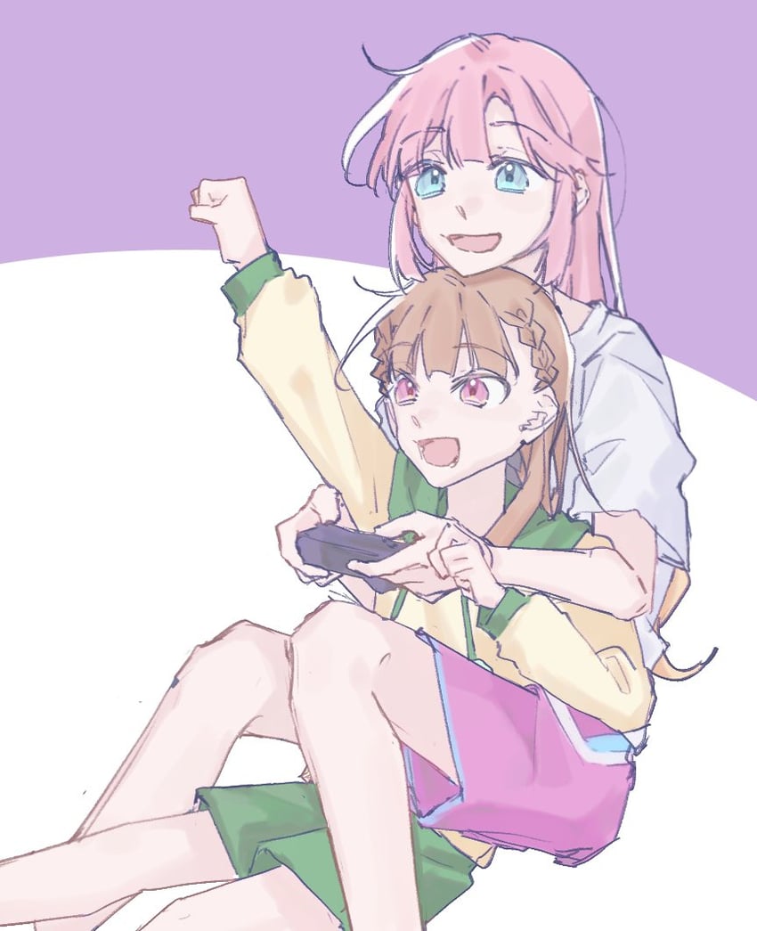 anyoji hime and kachimachi kosuzu (love live! and 1 more) drawn by hoshiji