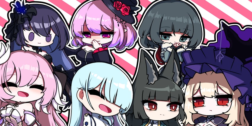 hoshimi miyabi, jane doe, seele vollerei, elysia, general student council president, and 2 more (blue archive and 7 more) drawn by hyun_ha-ryeong