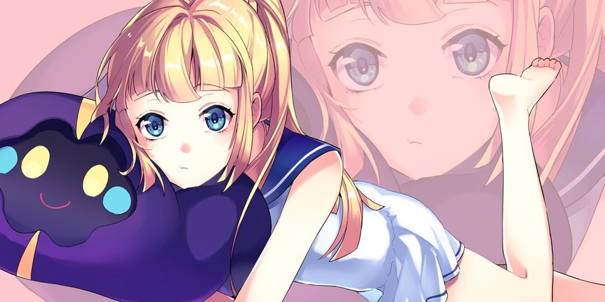 lillie and cosmog (pokemon and 1 more) drawn by satou_iruno
