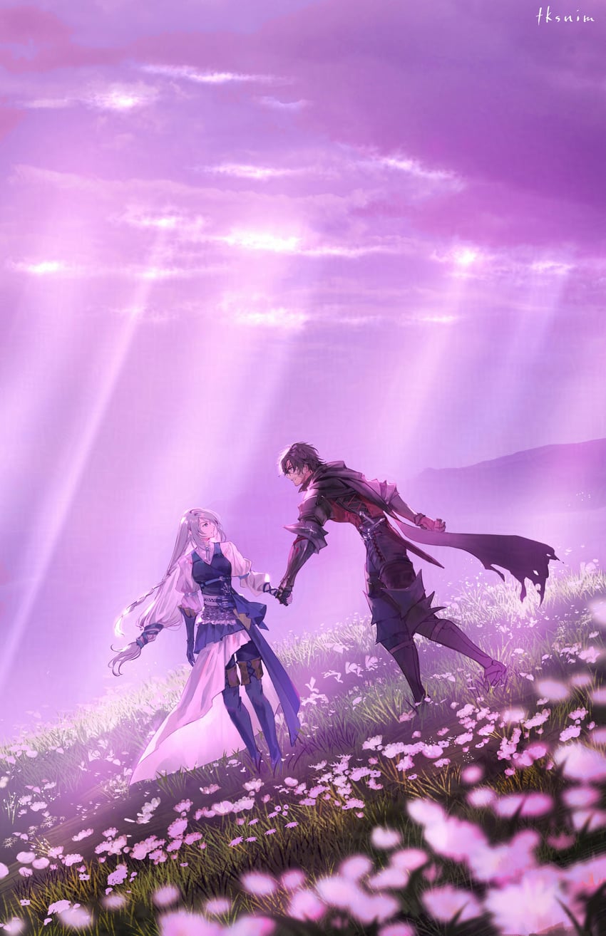 clive rosfield and jill warrick (final fantasy and 1 more) drawn by tk_(tksnim)