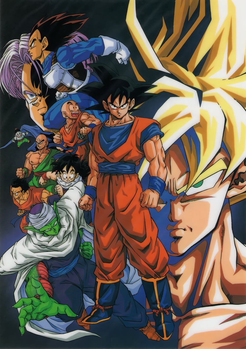 son goku, vegeta, son gohan, trunks, piccolo, and 4 more (dragon ball and 1 more)
