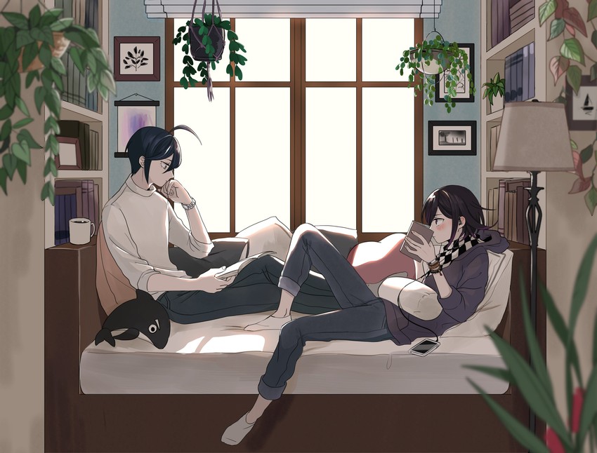 oma kokichi and saihara shuichi (danganronpa and 1 more) drawn by overine19