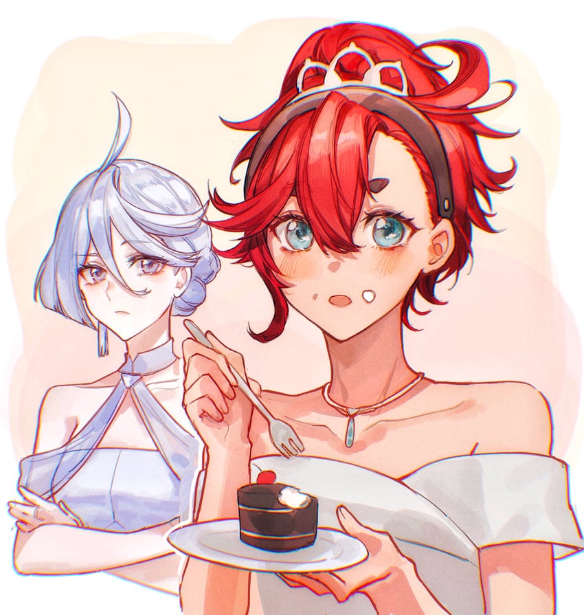 suletta mercury and miorine rembran (gundam and 1 more) drawn by naoki_(2rzmcaizerails6)