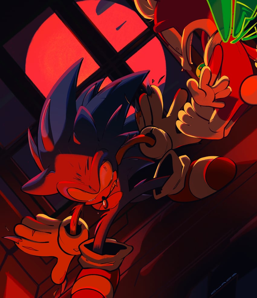 sonic the hedgehog, sonic the werehog, and chip (sonic and 2 more) drawn by chaoslose