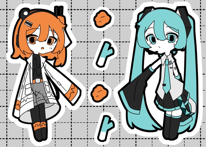 hatsune miku and adachi rei (vocaloid and 2 more) drawn by chiori_(_chio_ri)