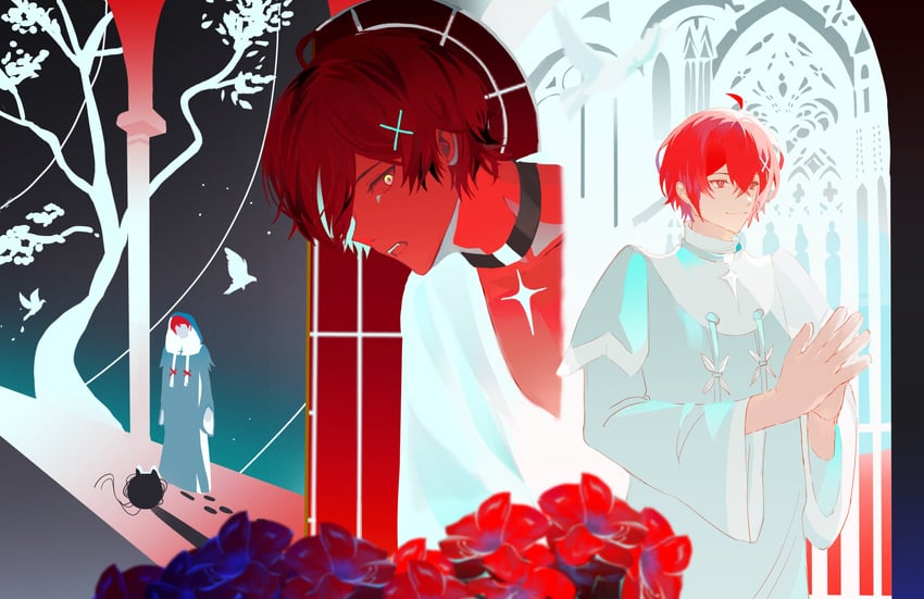 machina x flayon and machiroon (holostars and 1 more) drawn by lau_135