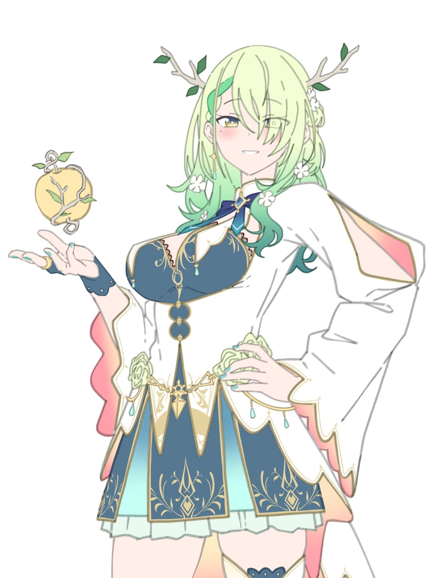 ceres fauna (hololive and 1 more) drawn by fiqqq_(tenshi_uma_uma)