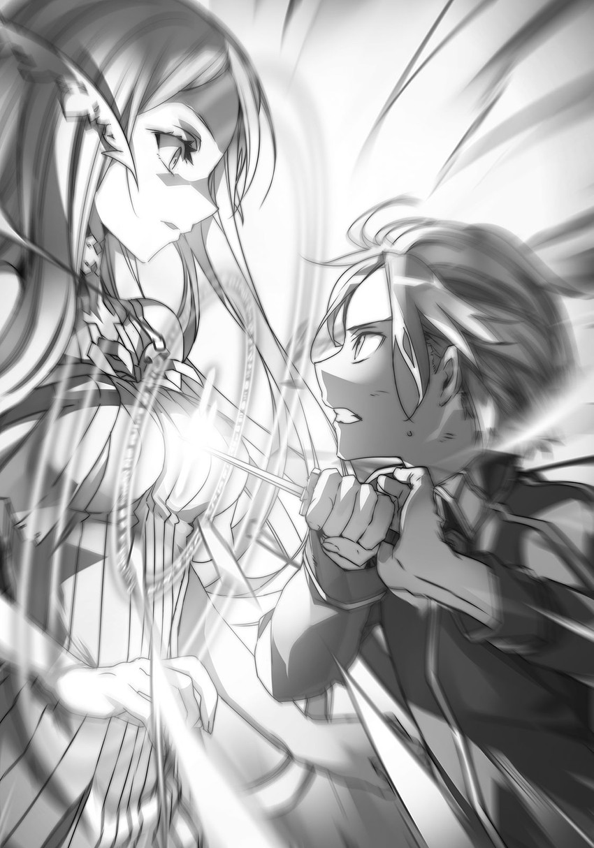 eugeo and quinella (sword art online and 1 more) drawn by bunbun