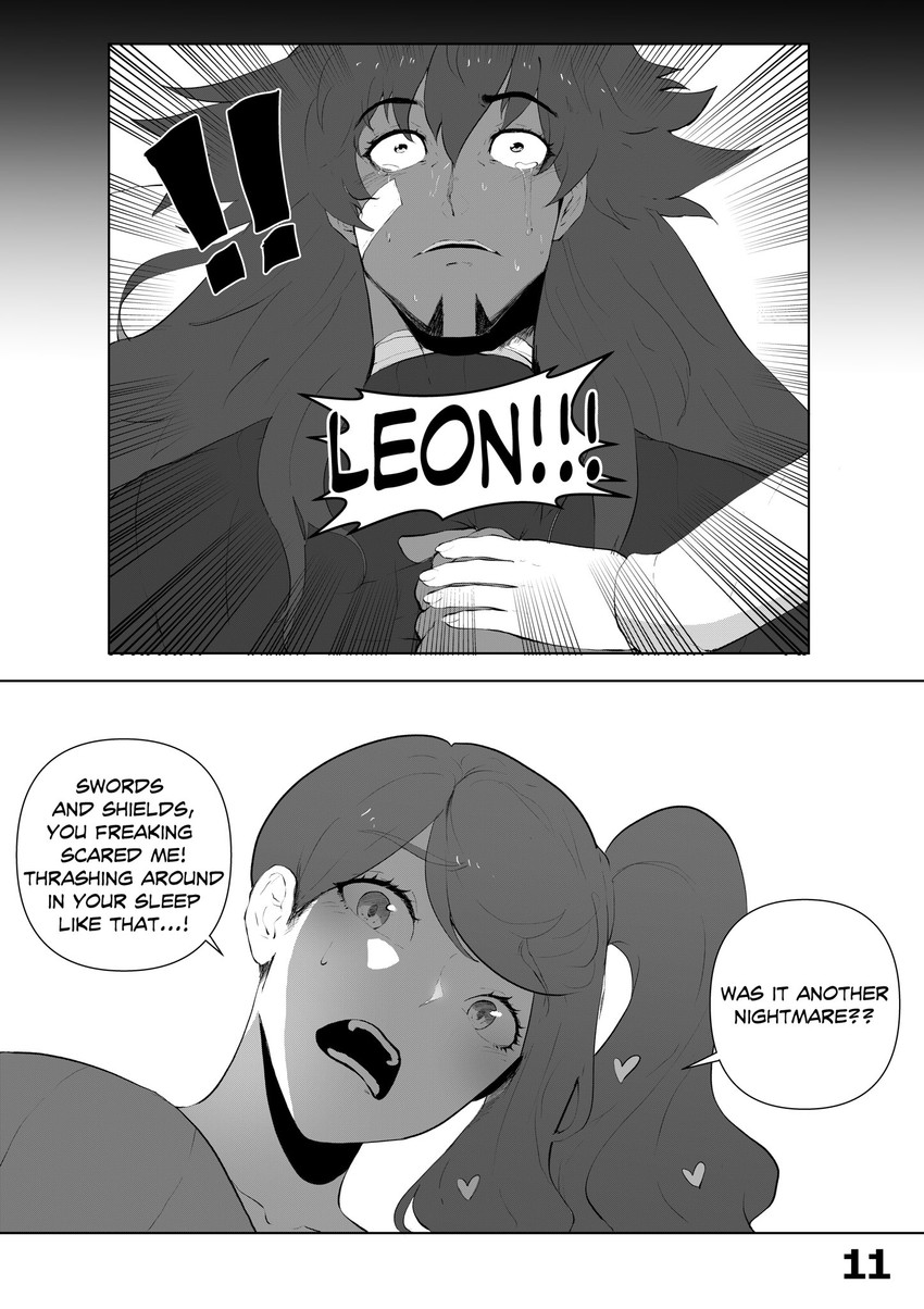 leon and sonia (pokemon and 1 more) drawn by nyantcha