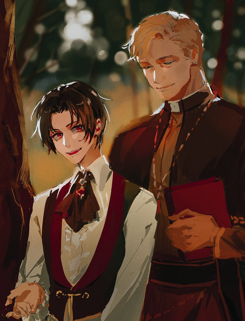 emlyn white and father utravsky (lord of the mysteries) drawn by sop_(sopdraws)