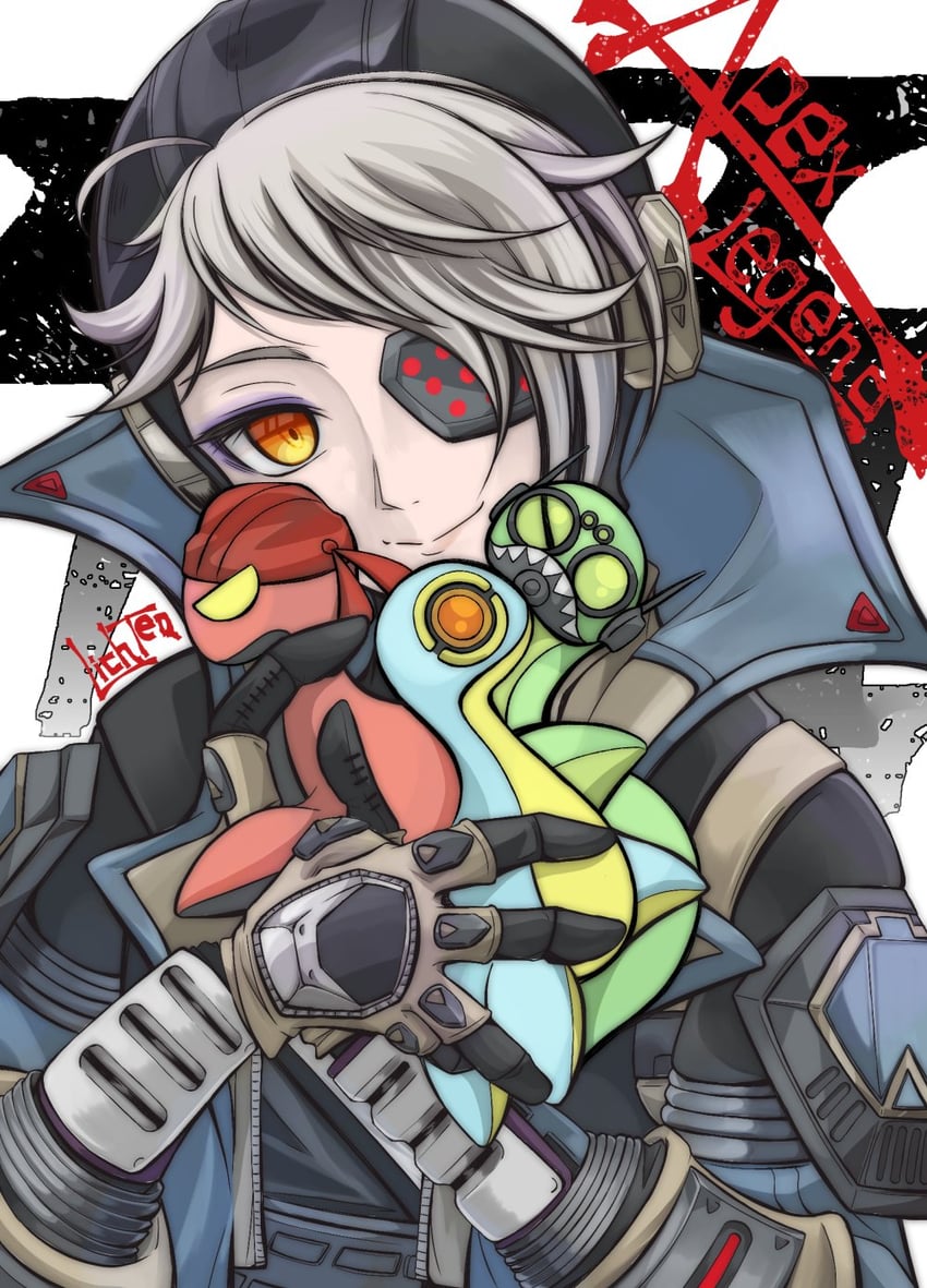 wattson, octane, nessie, revenant, pathfinder, and 2 more (apex legends) drawn by lich_cha