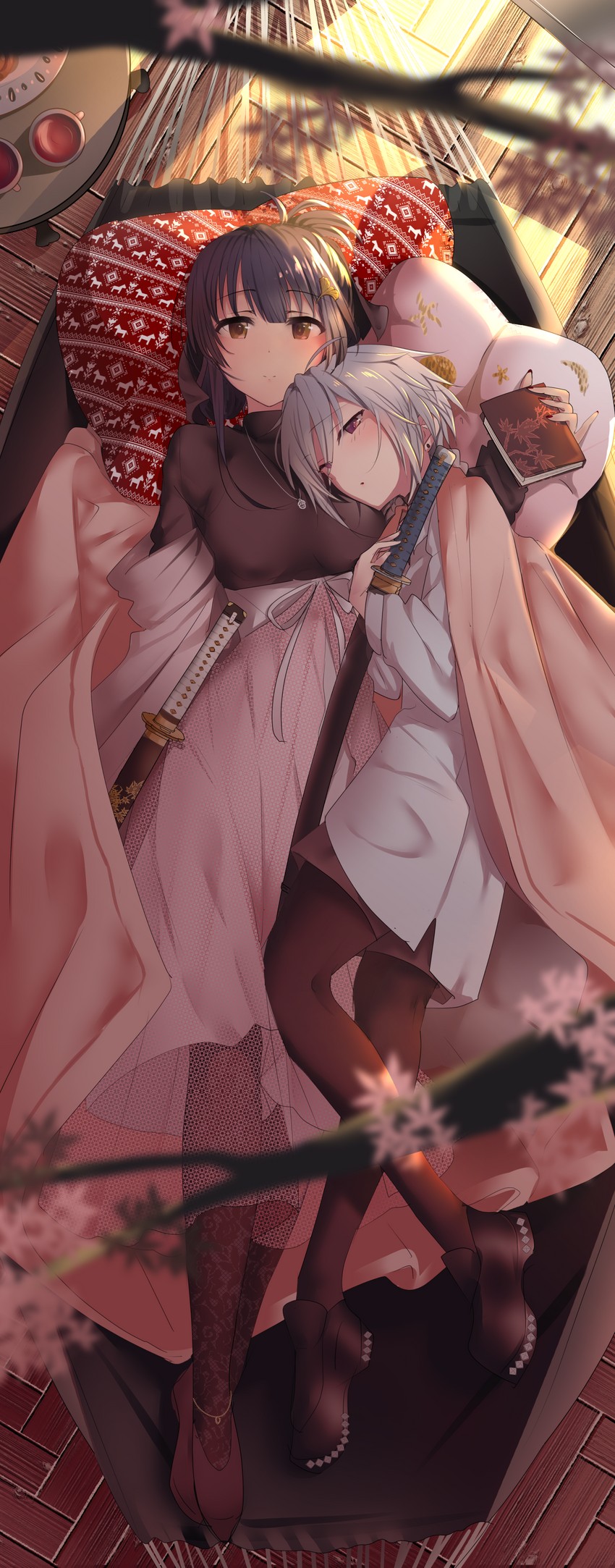 yanase mai and itomi sayaka (toji no miko) drawn by 80mph