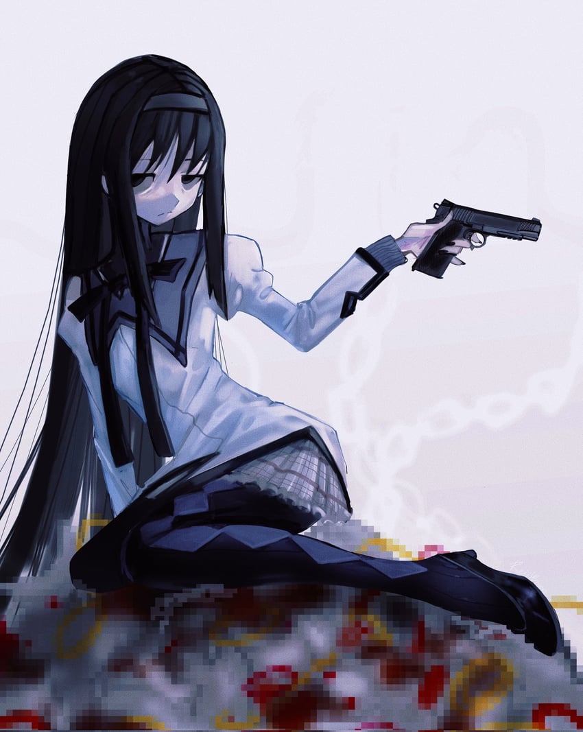 akemi homura (mahou shoujo madoka magica) drawn by r_(reijibnuy2)