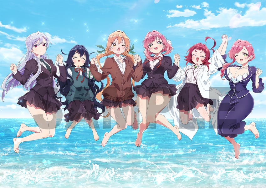 hanazono hakari, inda karane, yoshimoto shizuka, hanazono hahari, eiai nano, and 1 more (kimi no koto ga dai dai dai dai daisuki na 100-nin no kanojo)